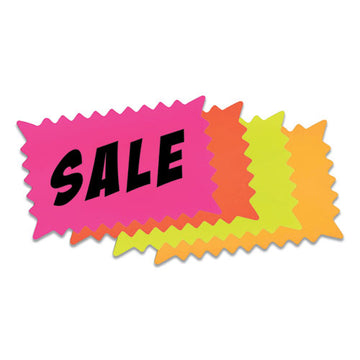 COSCO Write-on “do It Yourself” Sign, Rectangular Burst, Die-cut Paper, 10.13 X 6.38, Assorted Fluorescent Colors, 36-pack freeshipping - TVN Wholesale